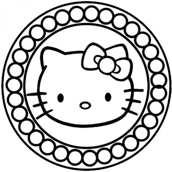 Hello Kitty (2)|Mandalas zum ausdrucken